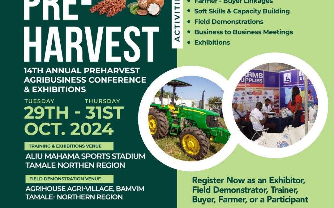 14th Annual Pre-Harvest Agribusiness Conference and Exhibition Set for October 29-31, 2024