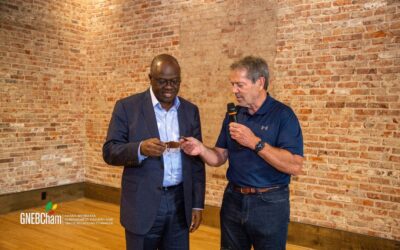 Governor Jim Pillen Presents Governor’s Coin to Ghana-Nebraska Agribusiness Chamber Delegations to Signify the Growing Bond Between Ghana and Nebraska